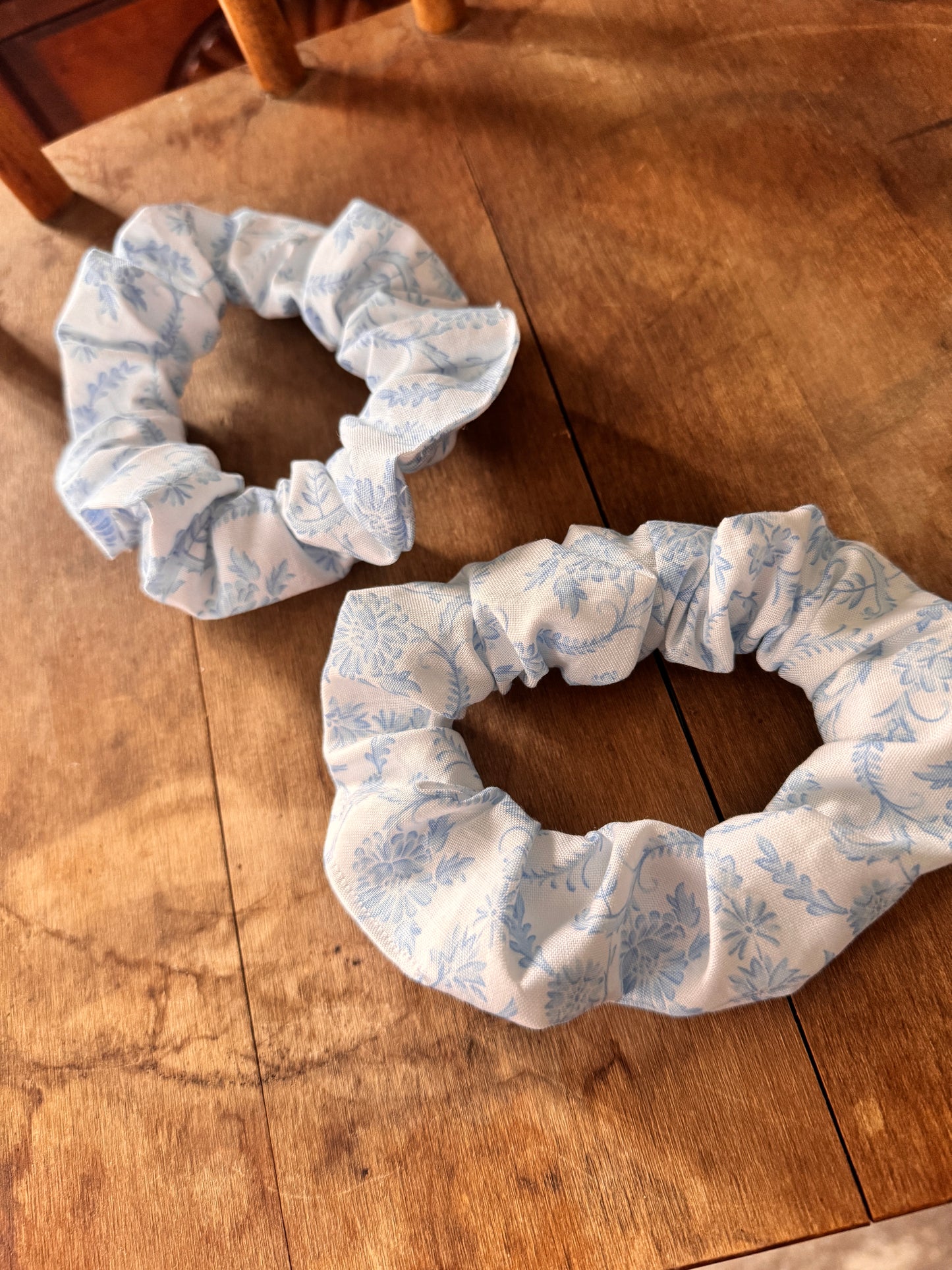 Dainty Blue Scrunchie