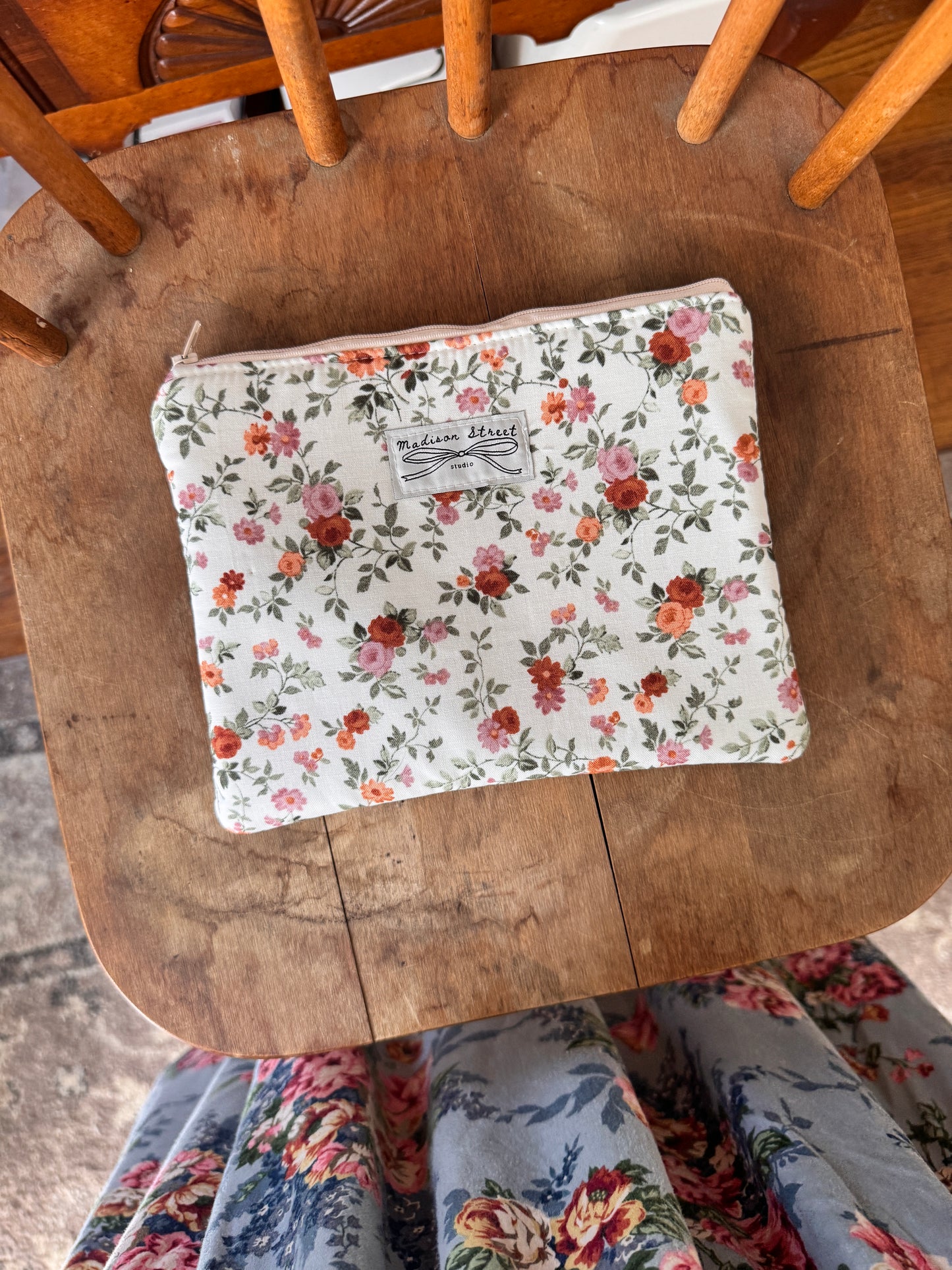 Autumn Floral Zipper Pouch