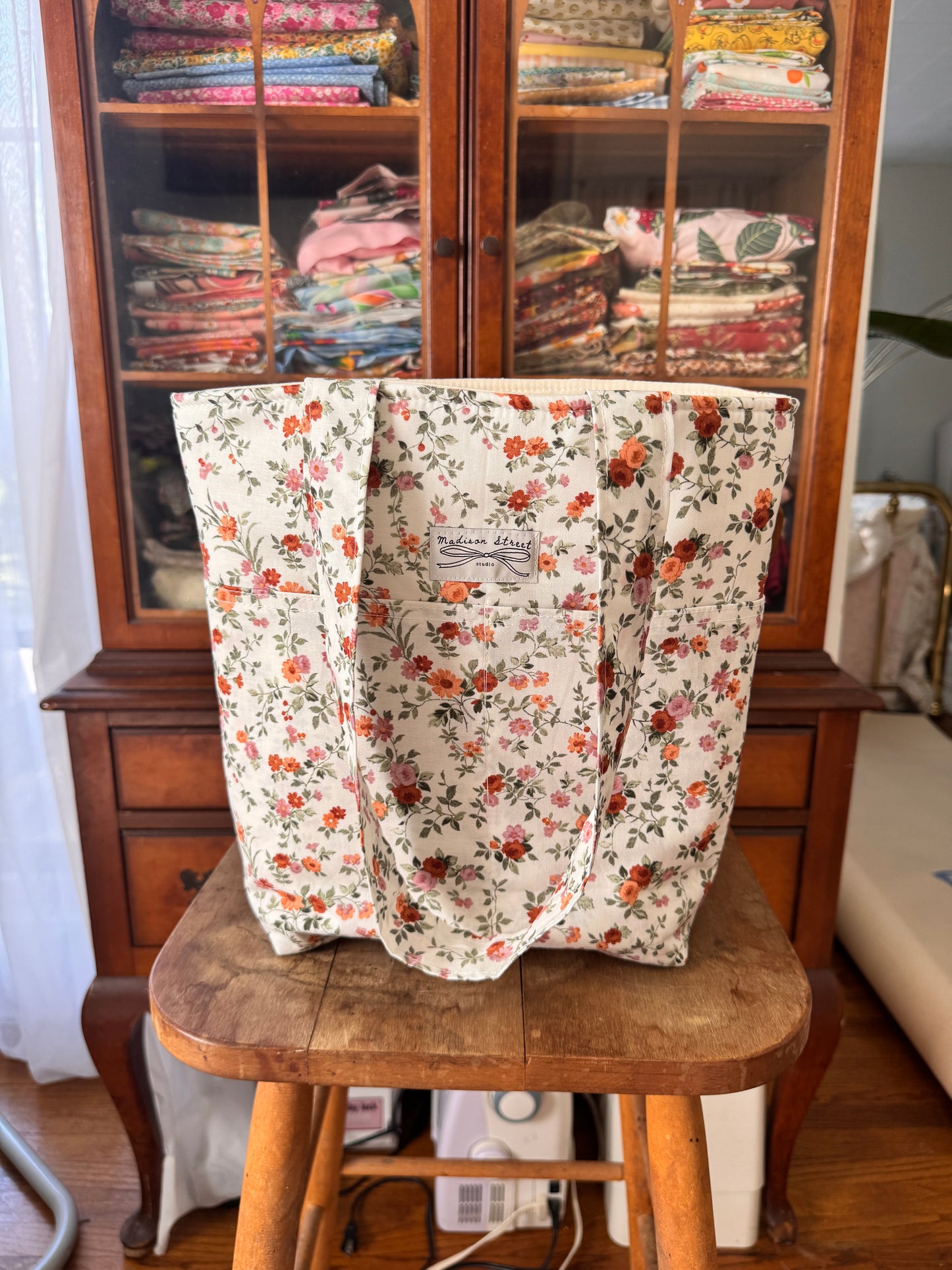 Autumn Floral Medium Tote