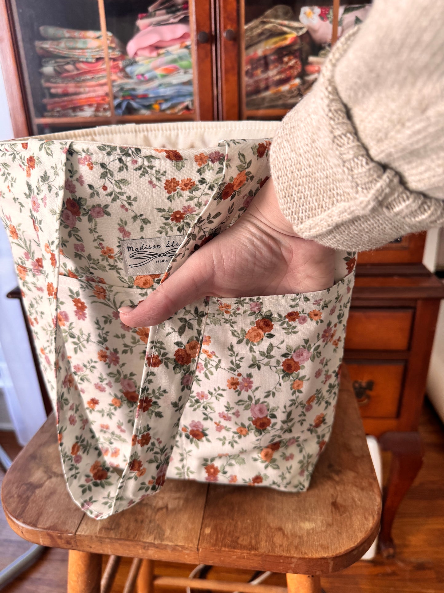Autumn Floral Medium Tote