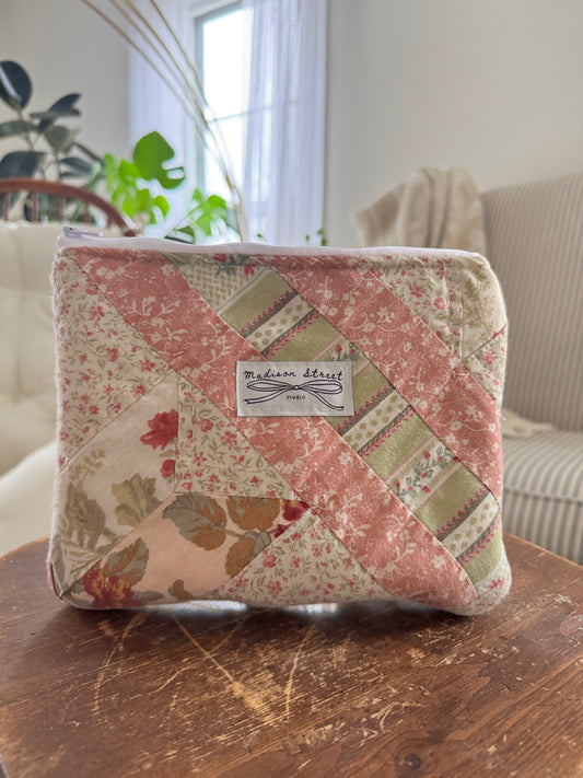 Rose Pink Zipper Pouch