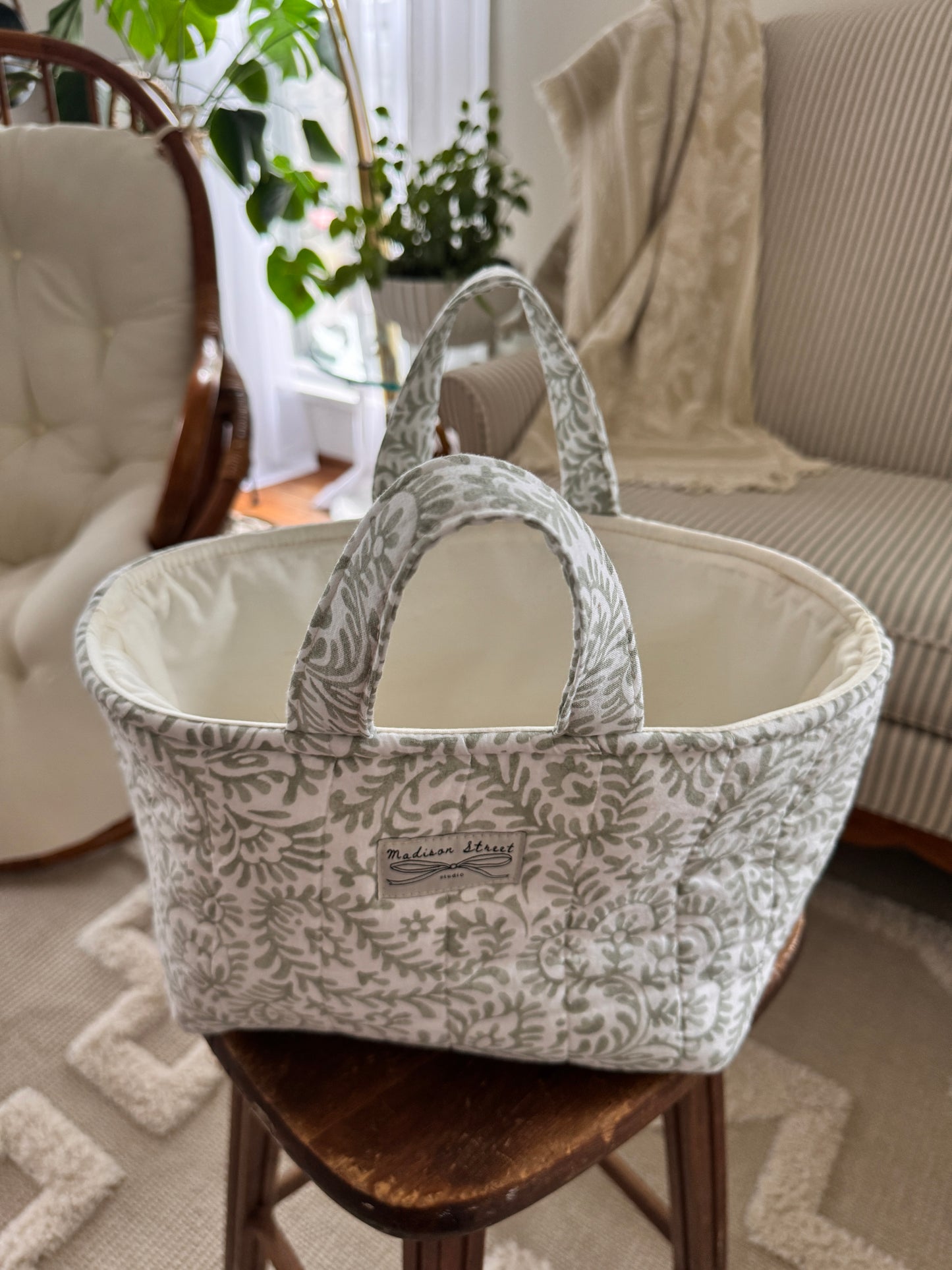 Sage Paisley Market Tote